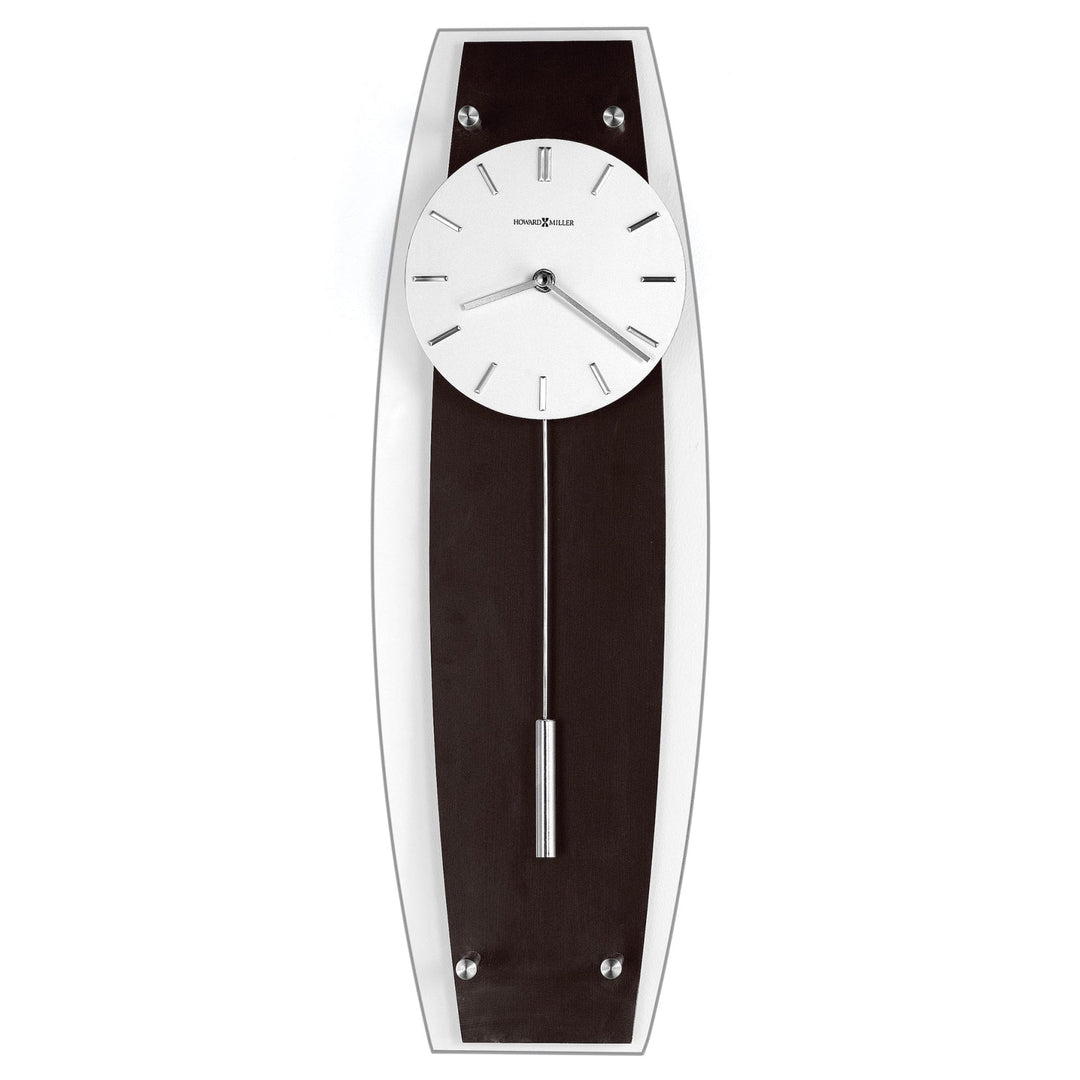 Howard Miller Cyrus Black Coffee Glass Pendulum Wall Clock 58cm 625-401 1
