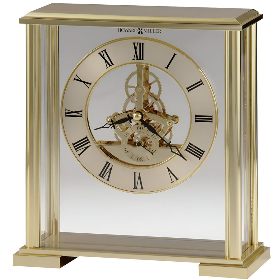 Howard Miller Fairview Desk Clock Glass Brass 21cm 645622 1