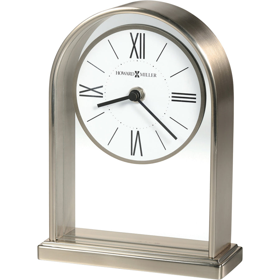 Howard Miller Jefferson Desk Clock Nickel Glass 19cm 645826 1