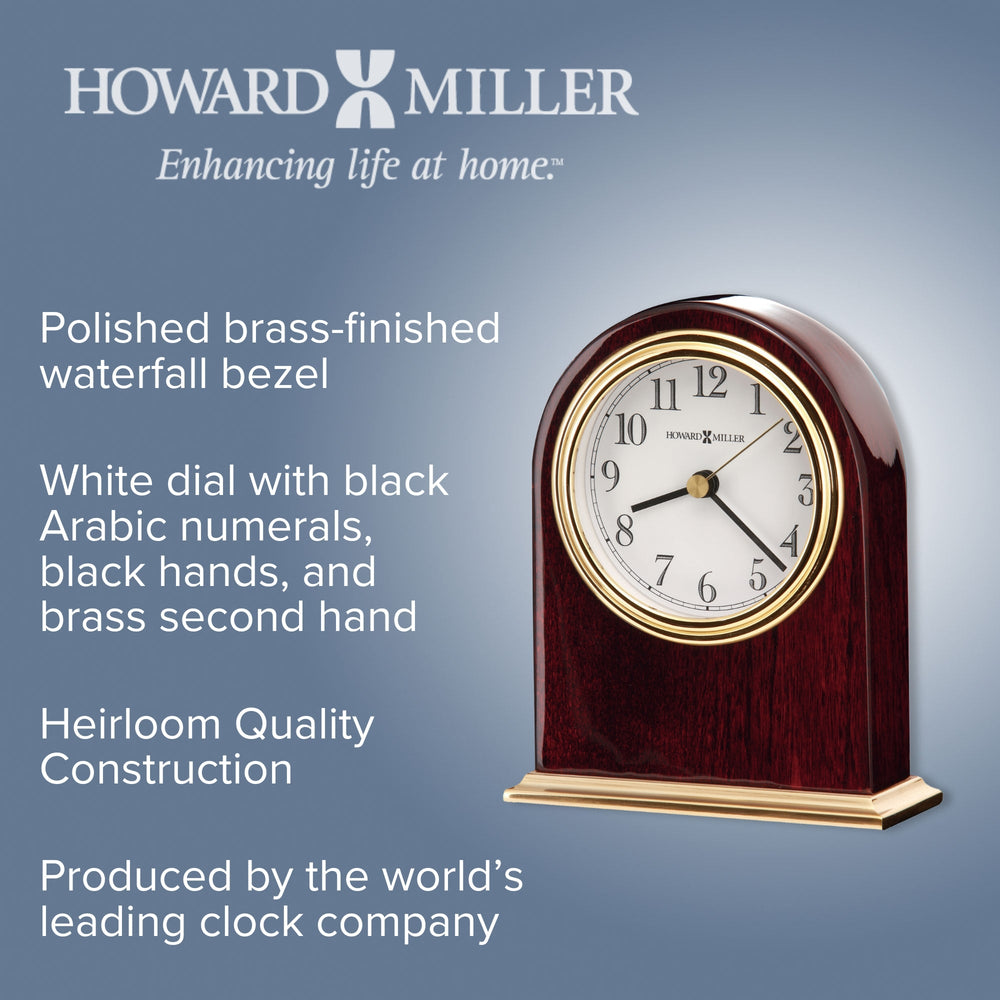 Howard Miller Monroe Desk Clock Brass 14cm 645446 2