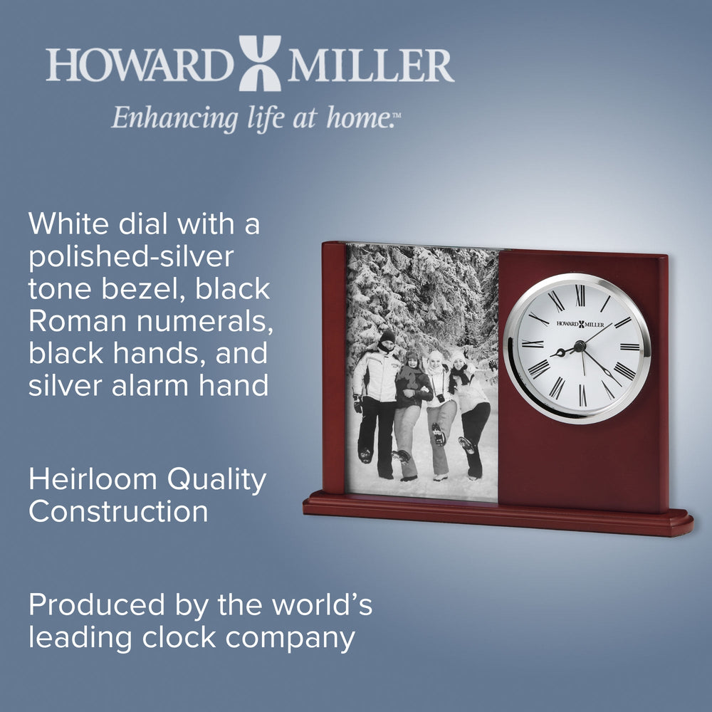 Howard Miller Portrait Caddy II Alarm Clock Wood Glass 24cm 645780 2