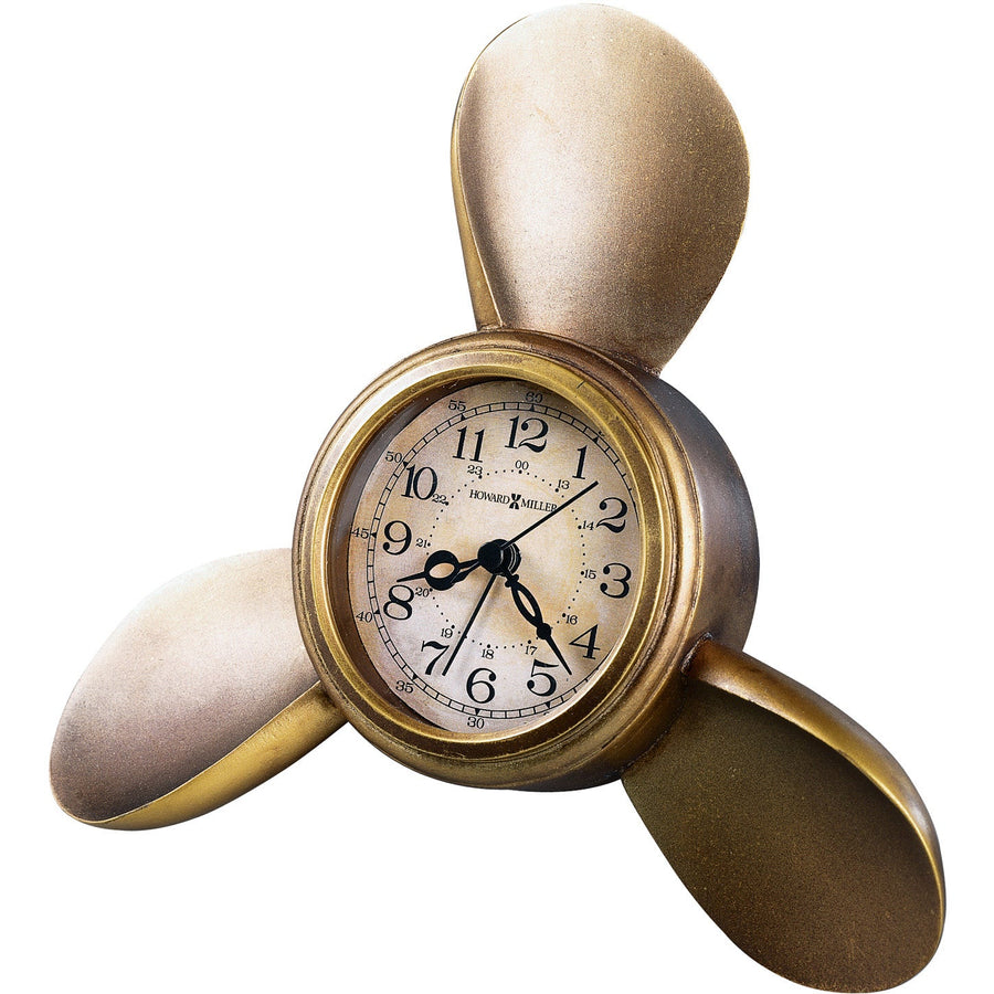 Howard Miller Propeller Alarm Clock Brass 23cm 645525 1