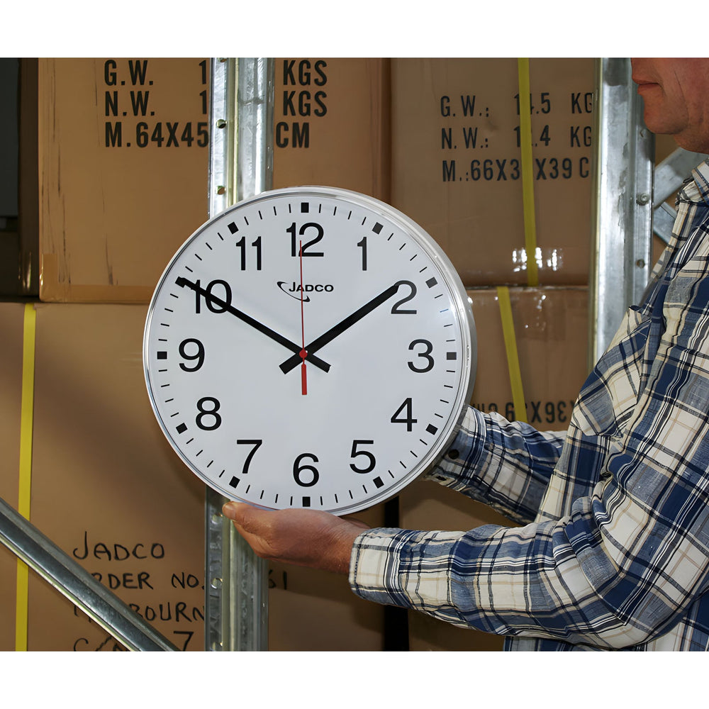 Jadco SOHO Analogue Convex Lens Wall Clock White 30cm 6200 2