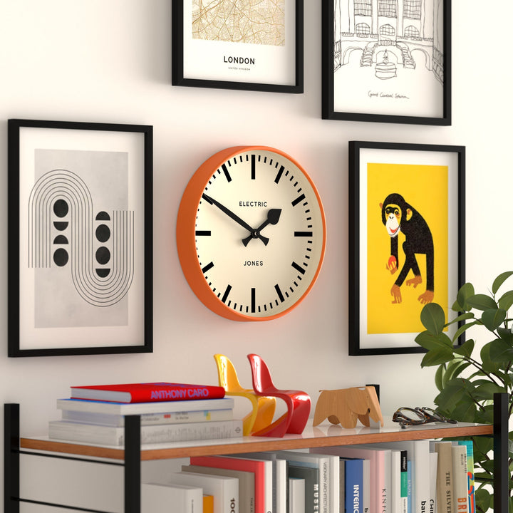 Jones Tiger Railway Wall Clock Orange 30cm NGJTIG38FO 4