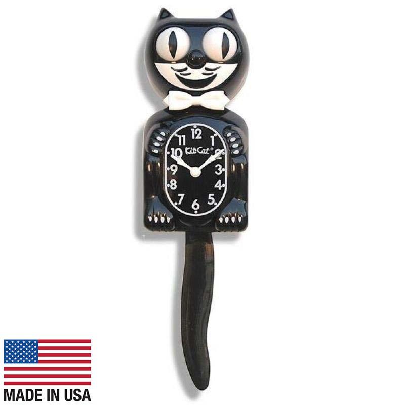 Kit Cat Klocks Classic Black Gentleman Wall Clock, 40cm