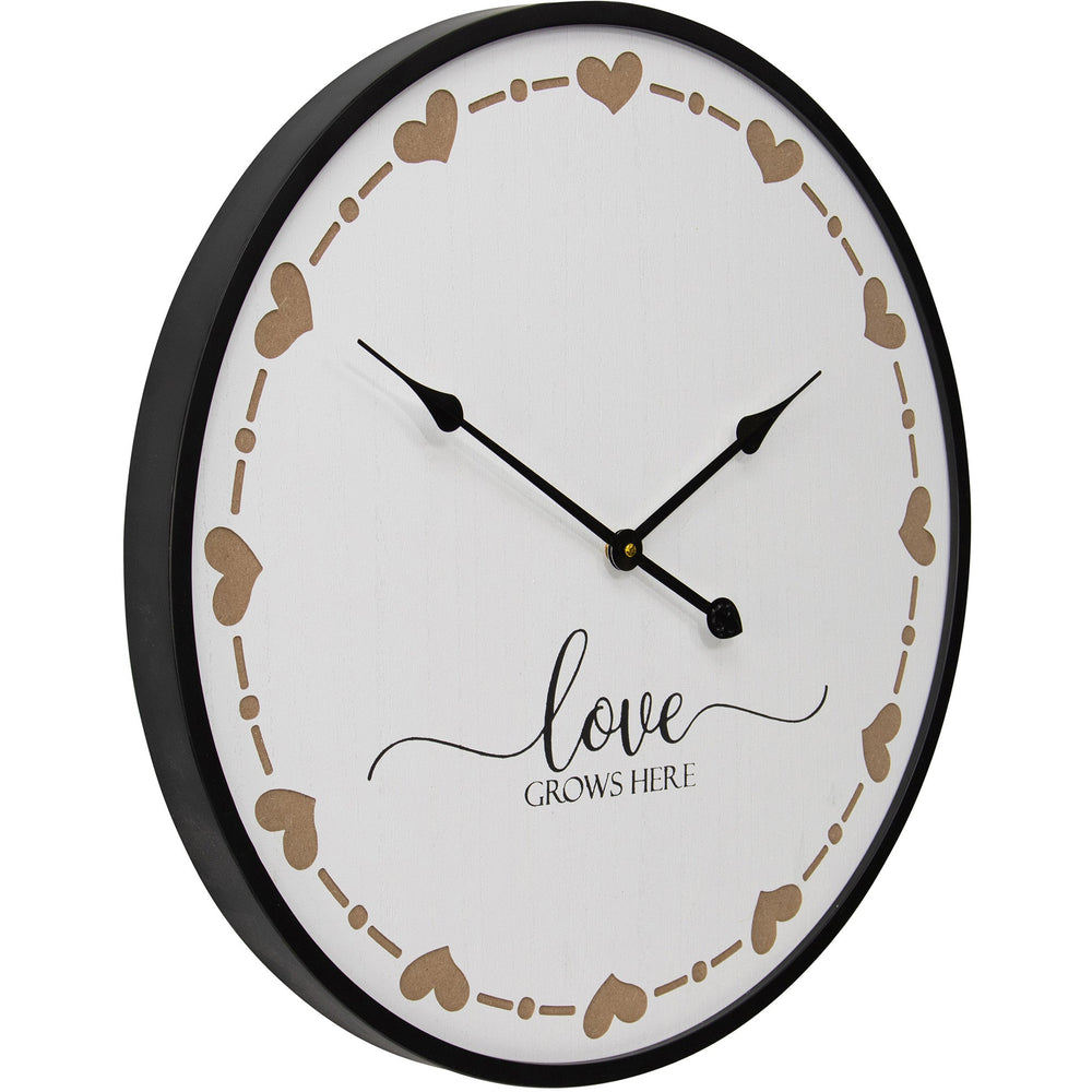 Love Grows Here Hearts Wall Clock 60cm 92105CLK 2