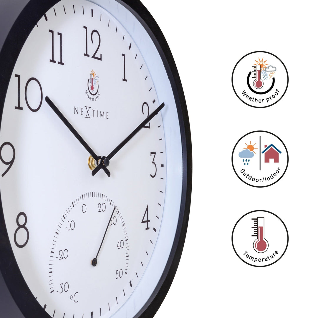 NeXtime Marigold Temperature Outdoor Wall Clock 31cm 574313 7