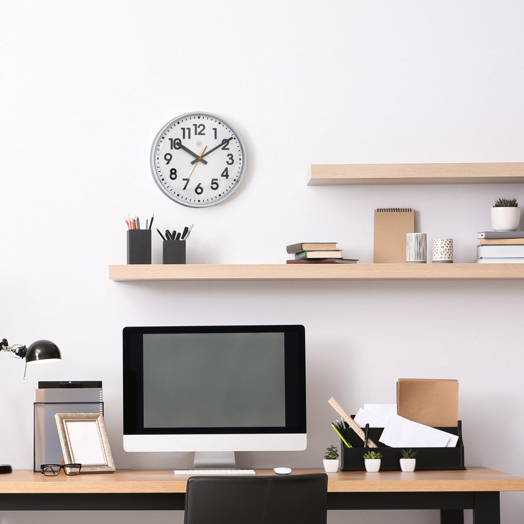 NeXtime Peter Classic Bold Wall Clock White 26cm 577308WI 6