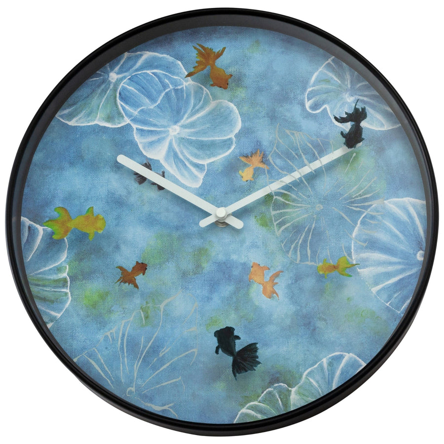 NeXtime Pond Artistic Peace Calm Wall Clock Blue 30cm 573312 1