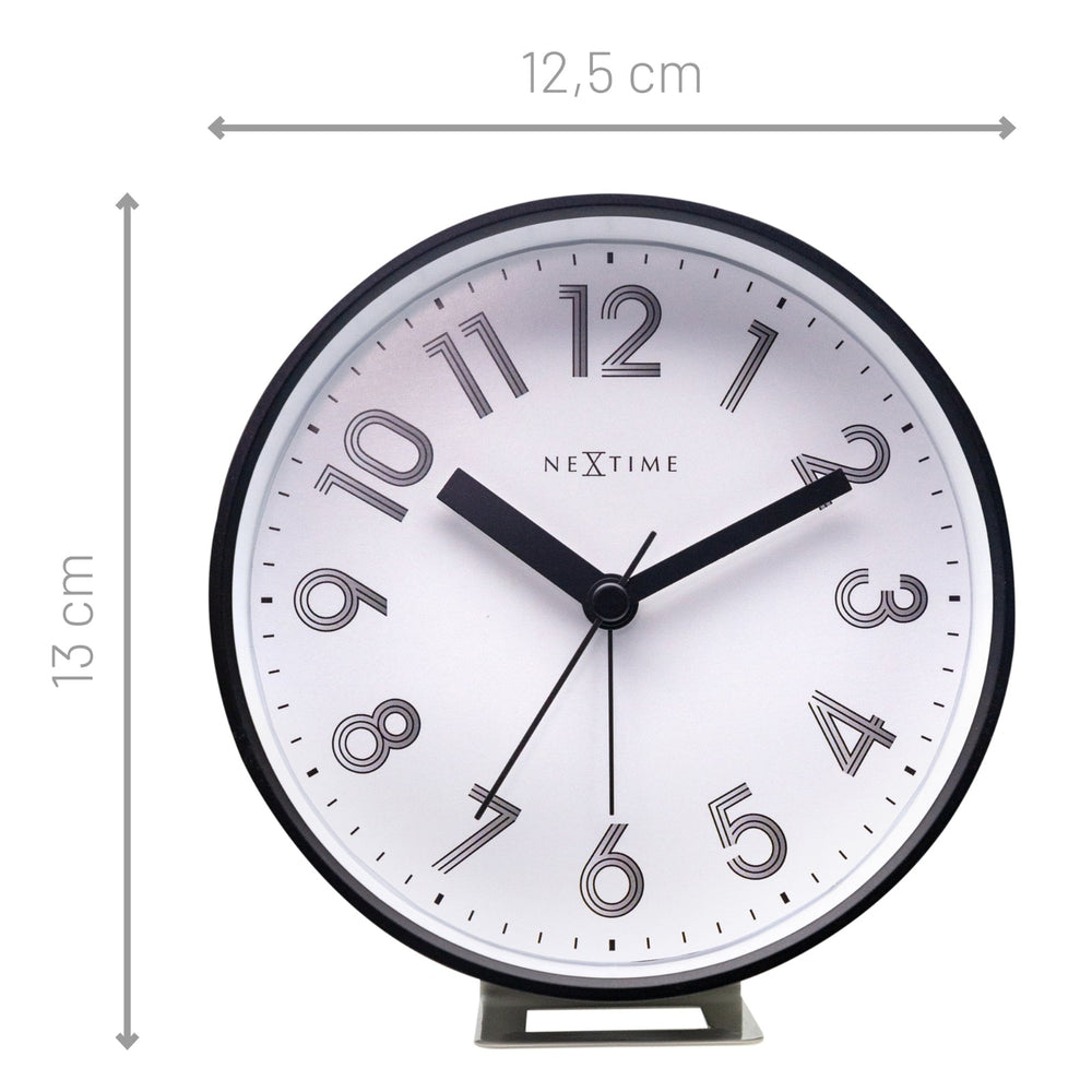 NeXtime Reflect Wall Desk Alarm Clock White 14cm 575236WI 2