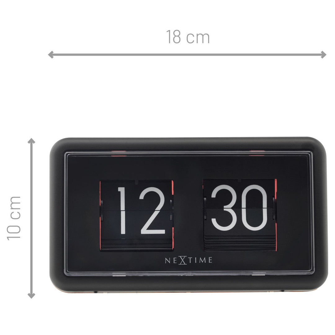 NeXtime Small Flip Wall or Desk Clock Black Orange 18cm 575228OR 8