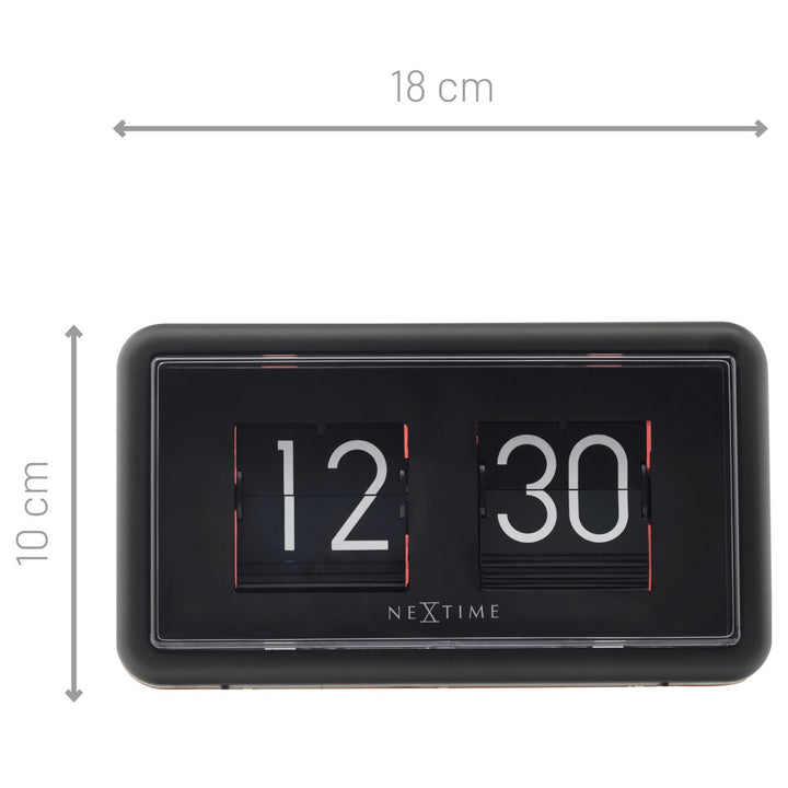 NeXtime Small Flip Wall or Desk Clock Black Orange 18cm 575228OR 8