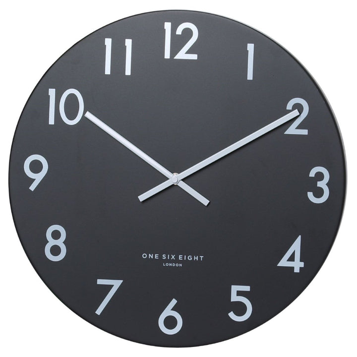 One Six Eight London Jackson Wall Clock Black 40cm 22101 3