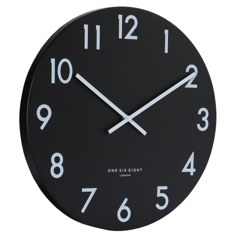 One Six Eight London Jackson Wall Clock Black 60cm 22102 2