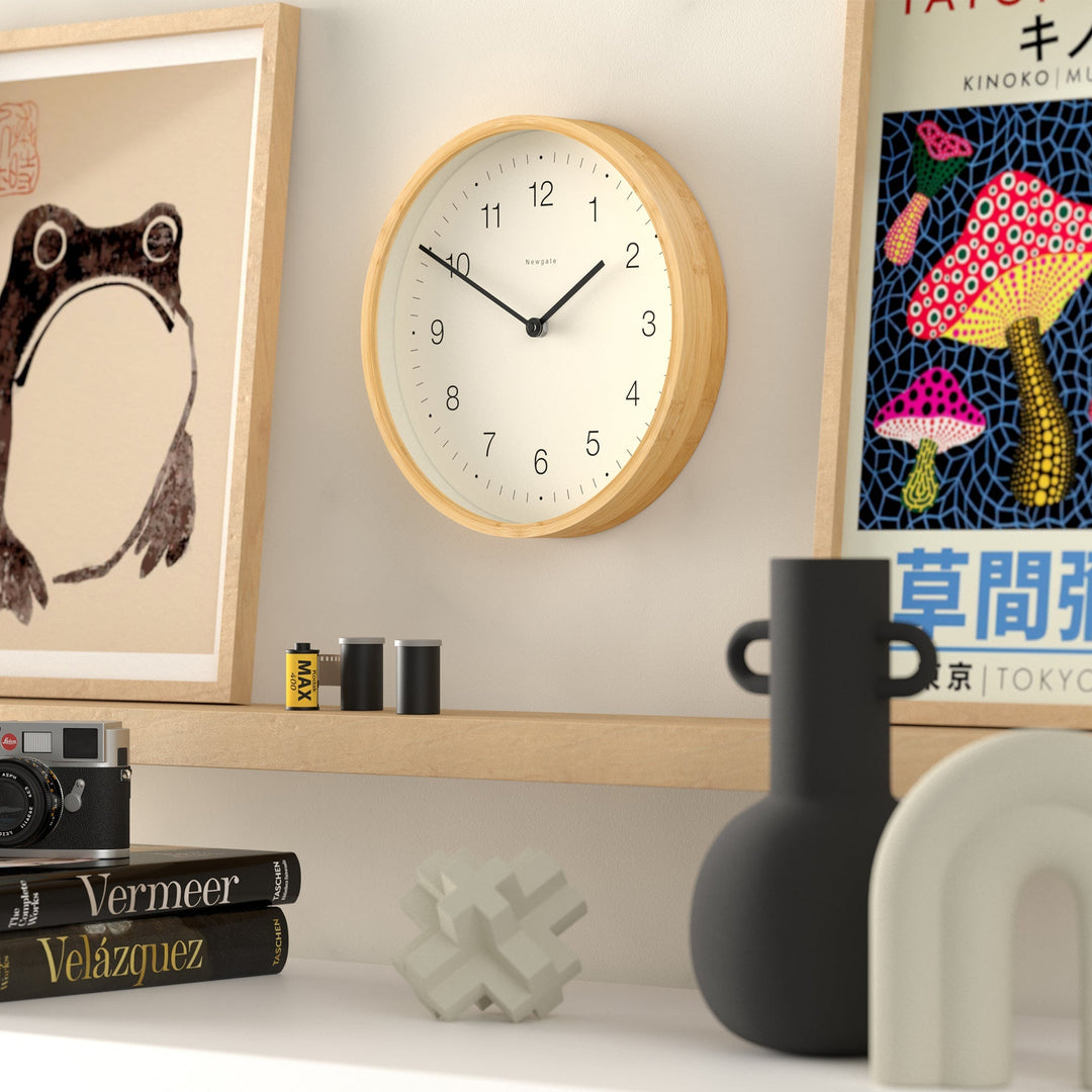 Newgate Bali Bamboo Wall Clock Mongoose Dial 30cm NM-BAL236LB 4