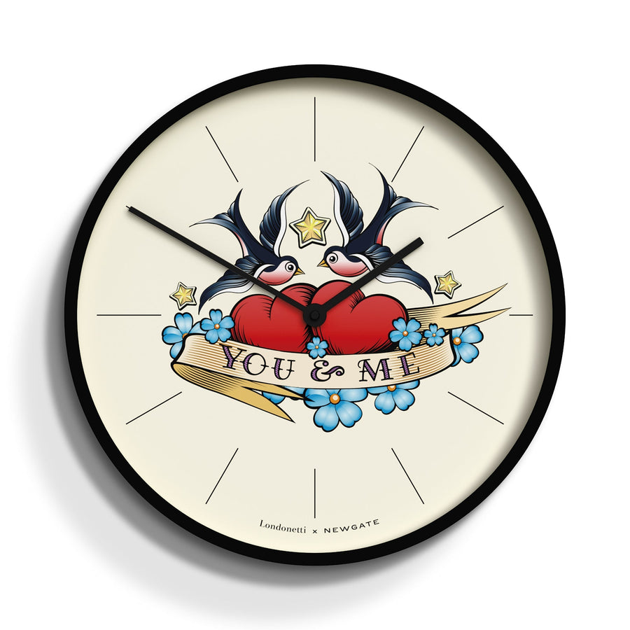 Newgate Londonetti X Number Three Wall Clock You and Me 38cm NGNUMTHR-YAM-K 1