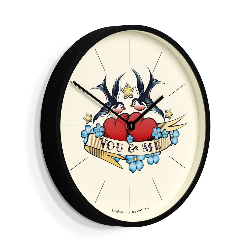 Newgate Londonetti X Number Three Wall Clock You and Me 38cm NGNUMTHR-YAM-K 2