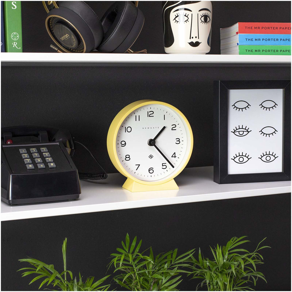 Newgate M Mantel Clock Cheeky Yellow 17cm NGMMAN678CHY 4