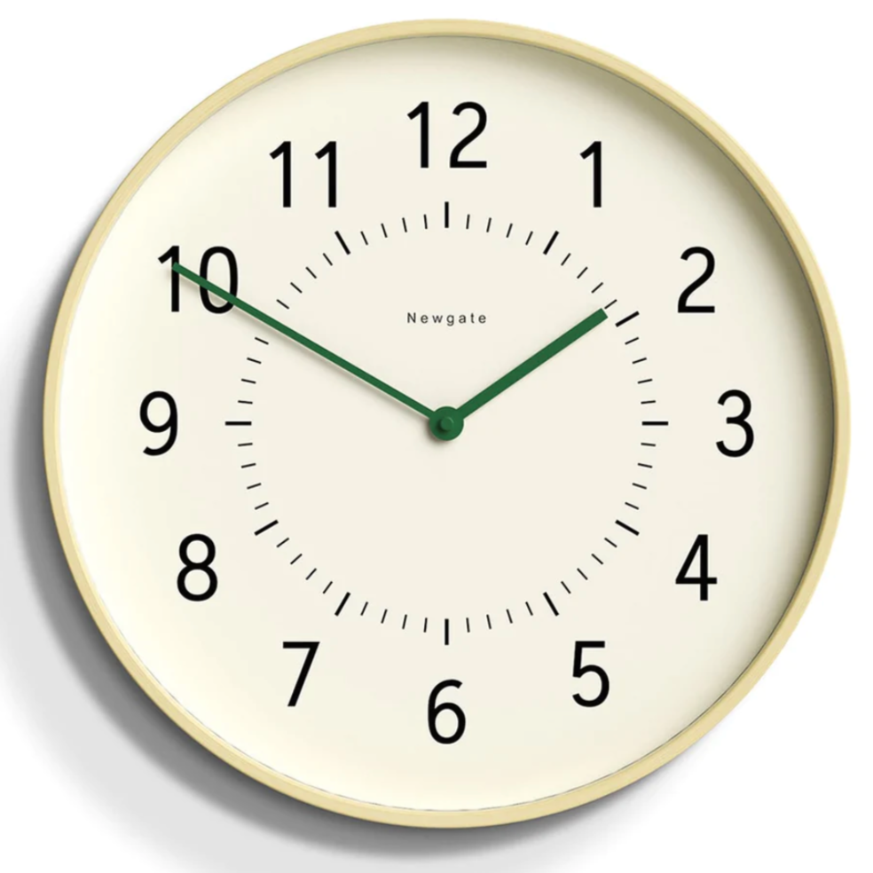 Newgate Monopoly Plywood Wall Clock With Red Hands
