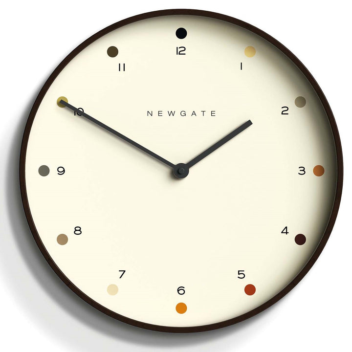 Newgate Mr Clarke Dark Wood Wall Clock Dot Dial 40 41cm NGMRC161DPLY40 1