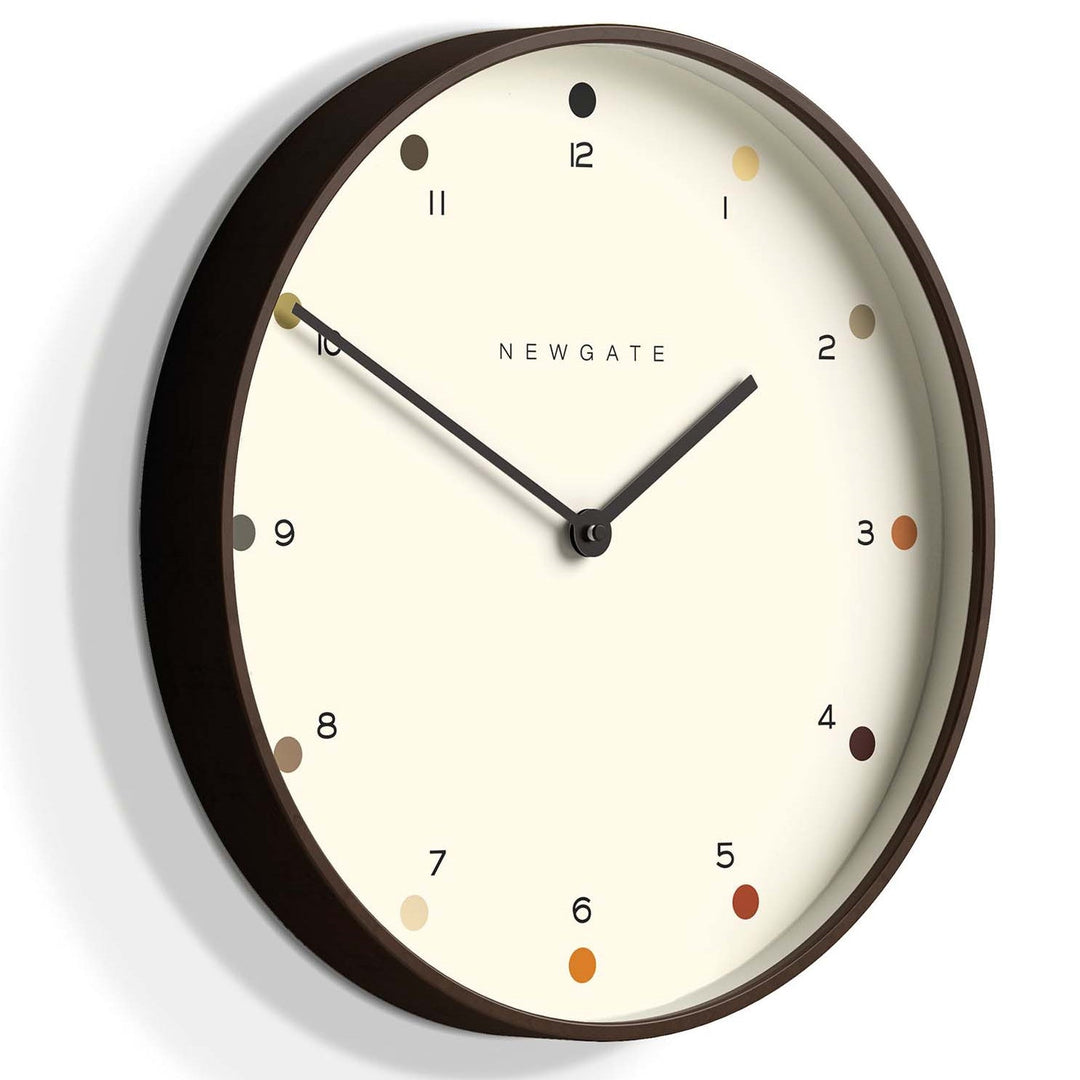 Newgate Mr Clarke Dark Wood Wall Clock Dot Dial 40 41cm NGMRC161DPLY40 2