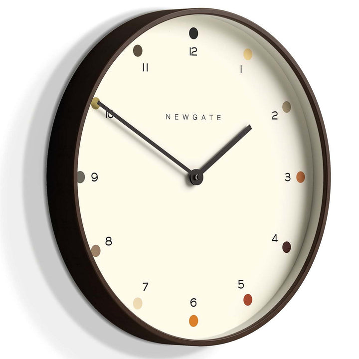 Newgate Mr Clarke Dark Wood Wall Clock Dot Dial 40 41cm NGMRC161DPLY40 2