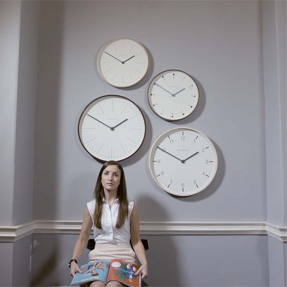 Newgate Mr Clarke Dark Wood Wall Clock Dot Dial 40 41cm NGMRC161DPLY40 7