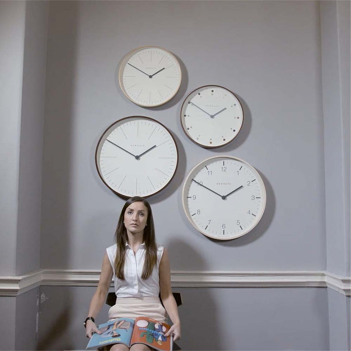 Newgate Mr Clarke Dark Wood Wall Clock Dot Dial 40 41cm NGMRC161DPLY40 7