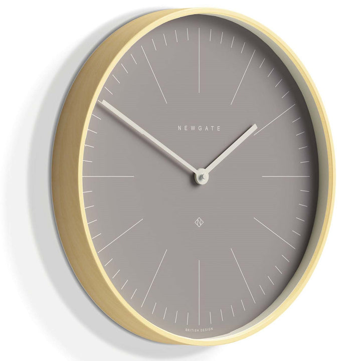 Newgate Mr Clarke Pale Wood Wall Clock Clay Grey Dial 41cm NGMRC147PLY40 2