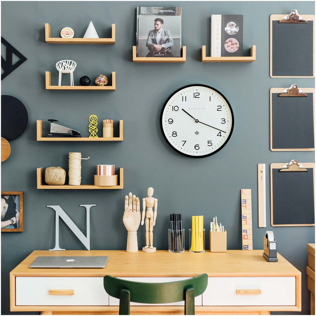 Newgate Number Three Echo Wall Clock Silicone Black 38cm NGNUMTHR129K 3