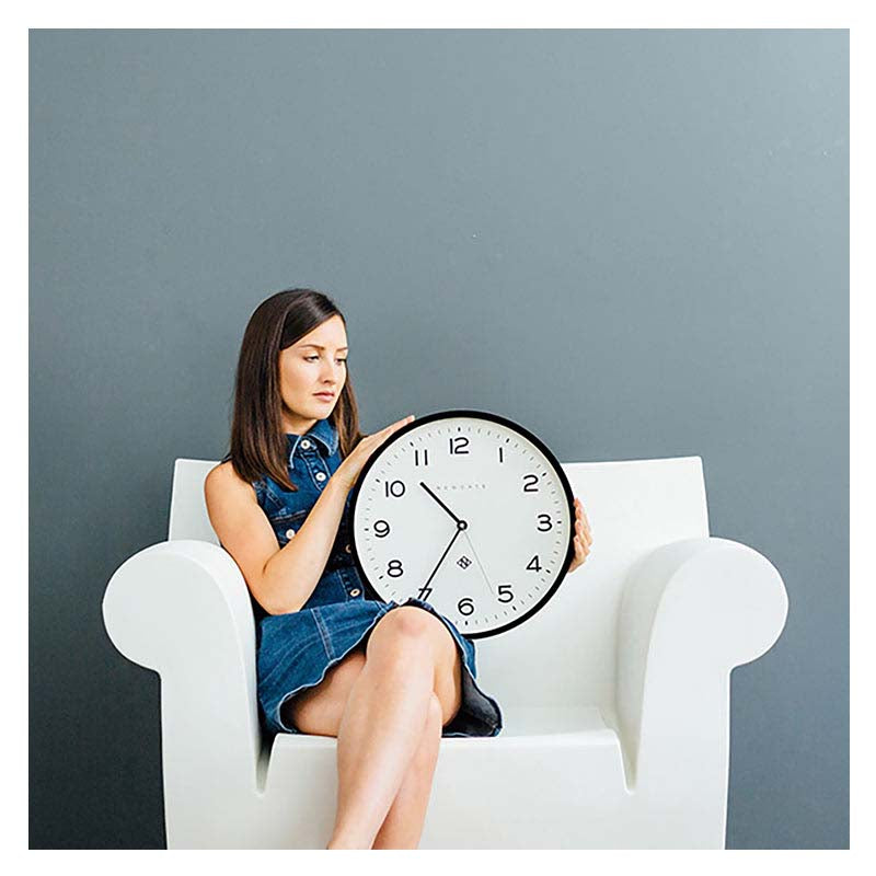 Newgate Number Three Echo Wall Clock Silicone Black 38cm NGNUMTHR129K 6