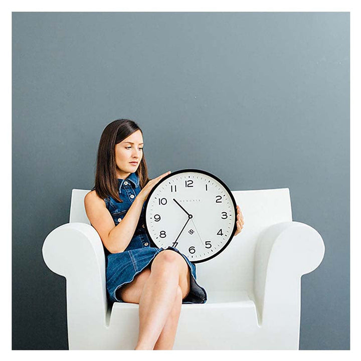 Newgate Number Three Echo Wall Clock Silicone Black 38cm NGNUMTHR129K 6