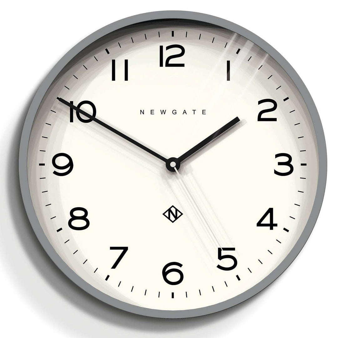Newgate Number Three Echo Wall Clock Silicone Grey 38cm NGNUMTHR129PGY 1
