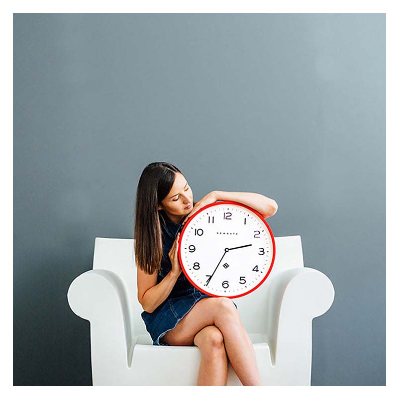 Newgate Number Three Echo Wall Clock Silicone Red 38cm NGNUMTHR129FER 9