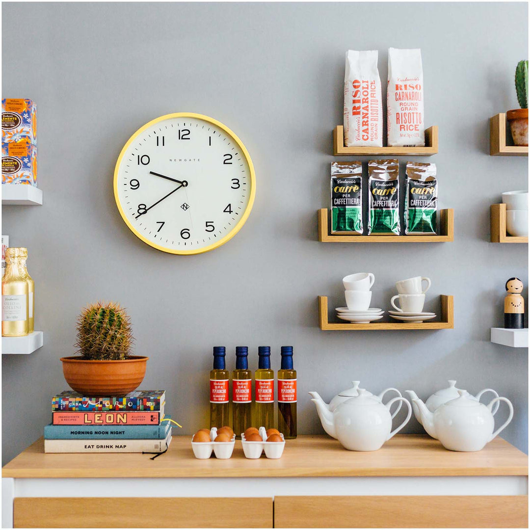 Newgate Number Three Echo Wall Clock Silicone Yellow 38cm NGNUMTHR129CHY 3