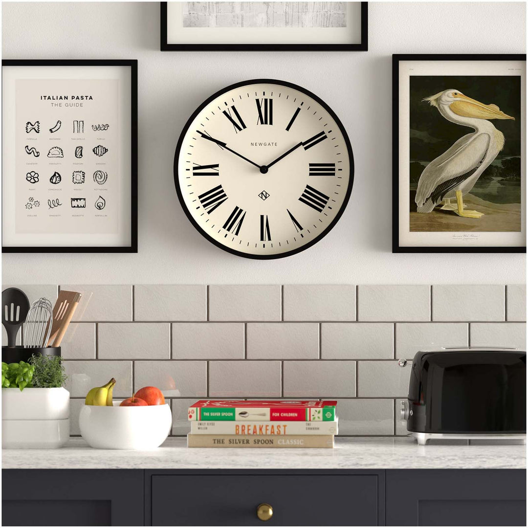 Newgate Number Three Italian Wall Clock Black 38cm NGNUMTHR148K 3