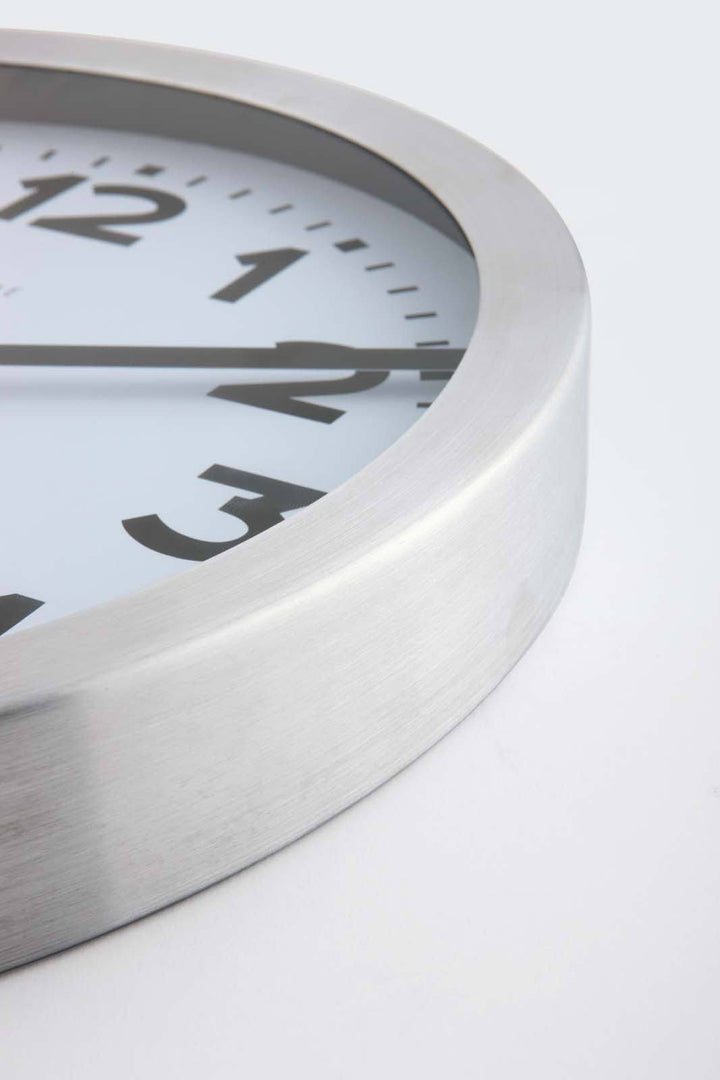 NeXtime Station Aluminium Wall Clock Arabic Flat 35cm 573999AR
