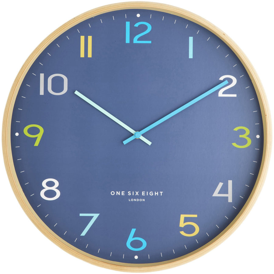 One Six Eight London Dream Wall Clock Navy 41cm 24021 1