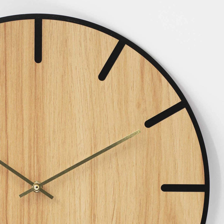One Six Eight London Oscar Wood Veneer Markers Wall Clock 40cm 23022 3
