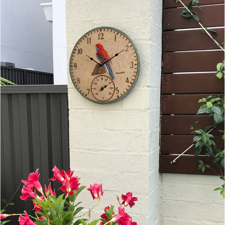 Outside Time Rosella Waterproof Outdoor Temperature Wall Clock Beige 30cm OT RO01 5