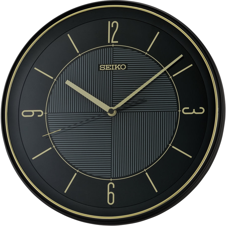 Seiko Gingham Contemporary Wall Clock Black 34cm QXA816-J 1