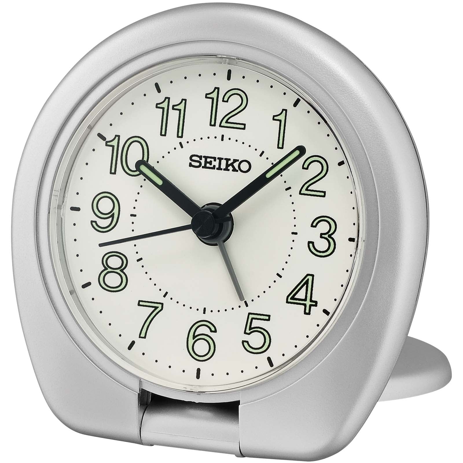 Buy Seiko Kenny Folding Travel Table Alarm Clock Silver White 8cm