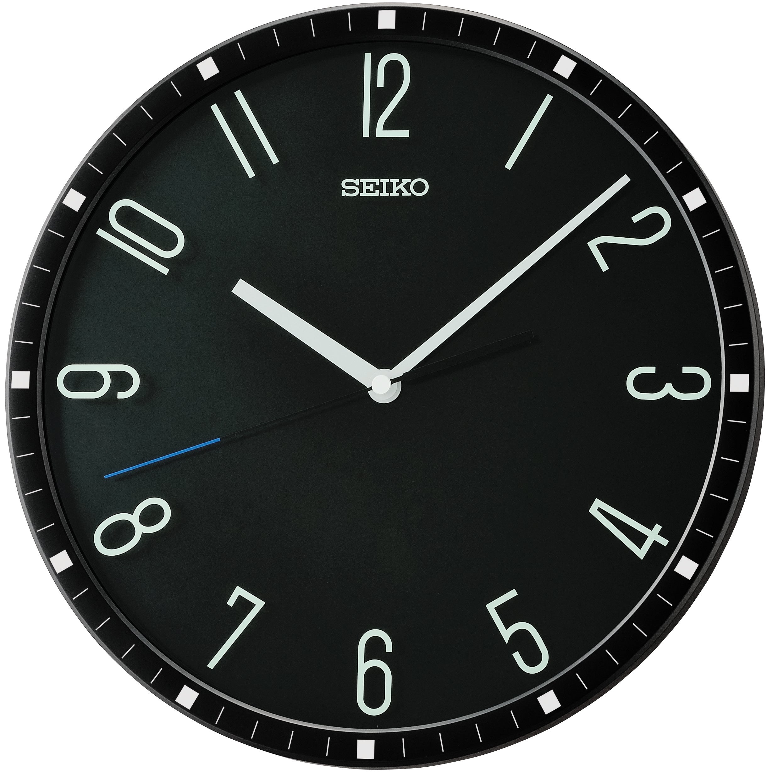 Buy Seiko Leeton Wall Clock Black 31cm Online – Oh Clocks