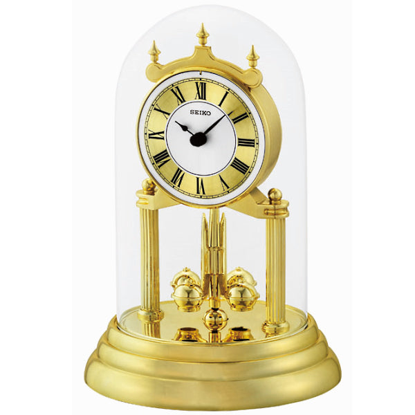 Seiko Madelle Rotating Pendulum Gold Desk Clock 24cm QHN006-G 1