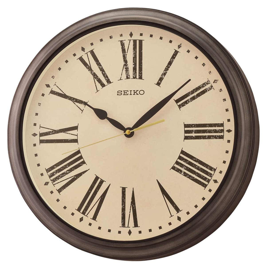 Seiko Peterson Outdoor Wall Clock Antique Cream 41cm QXA771-J 1