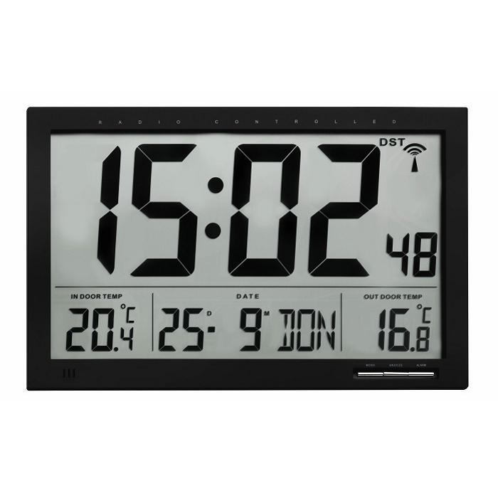 TFA Atomic Temperature Wall or Table Alarm Clock 37cm Front