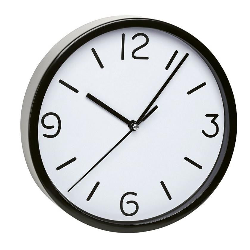TFA Black Frame Black Numbers Wall Clock 20cm 60.3033.01