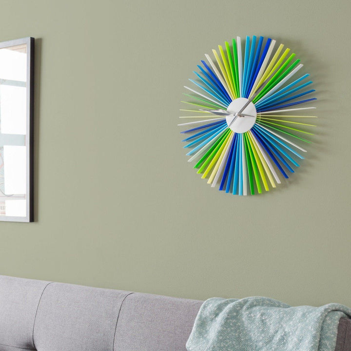 TFA Daisy Wall Clock Multicoloured 50cm 60.3023.30 Glamour Closeup