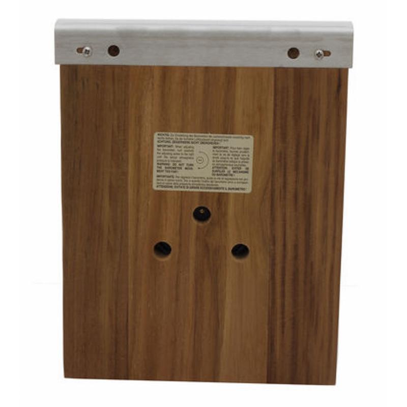 TFA Domatic Indoor and Outdoor Weather Station Oiled Oak 26cm 20.1079.01 Back