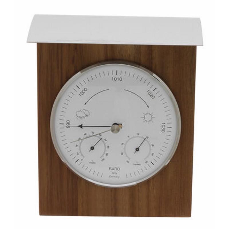 TFA Domatic Indoor and Outdoor Weather Station Oiled Oak 26cm 20.1079.01 Front